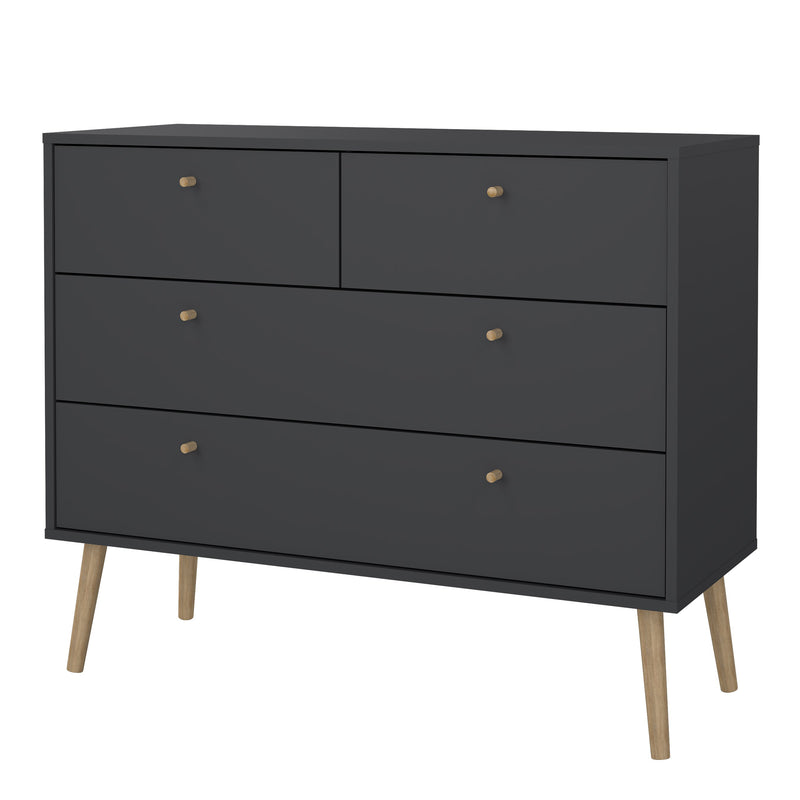 Cumbria Chest 2 + 2 Drawers Dark Grey — detail view