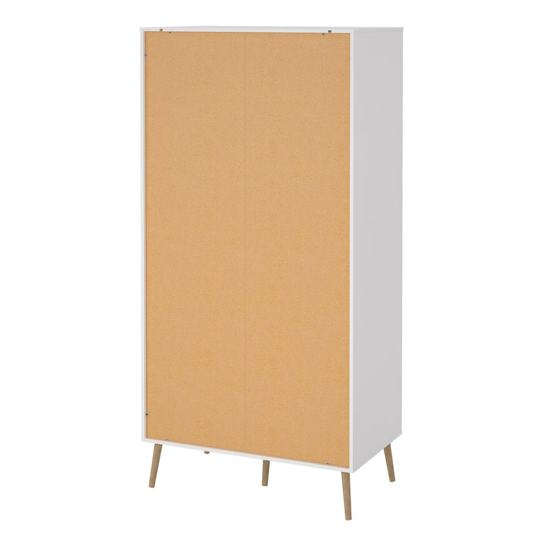 Cumbria Wardrobe with 2 Doors + 2 Drawers White — alternative angle