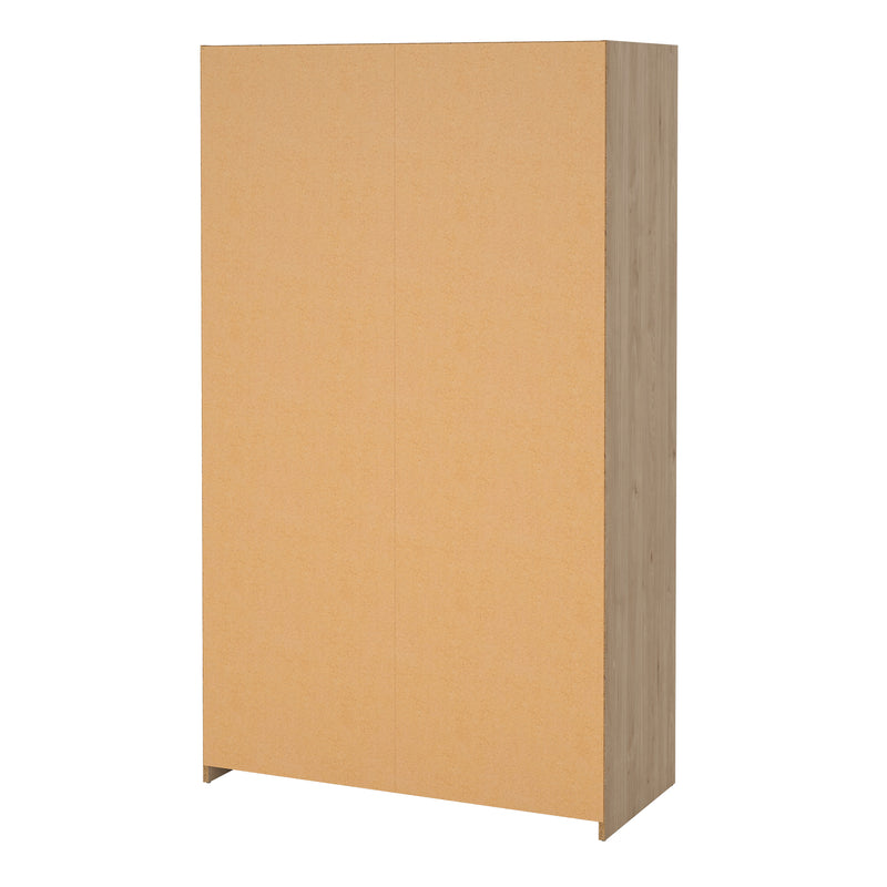 Uppsala Open Wardrobe Unit in Jackson Hickory Oak with a Beige Textile Curtain — alternative angle