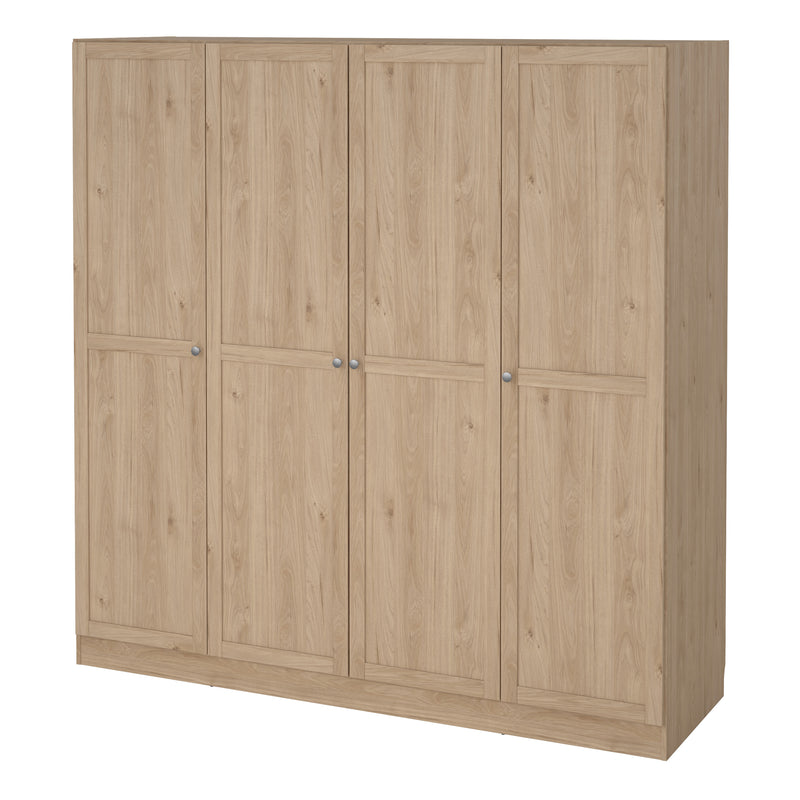 Brande Wardrobe with 4 Frame Doors in Jackson Hickory Oak — detail view