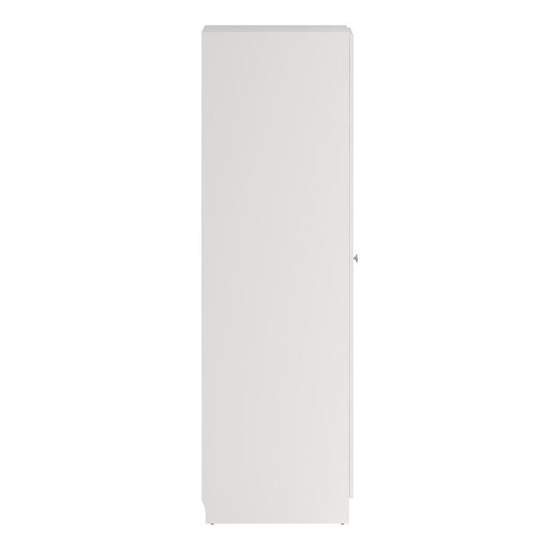Brande Wardrobe with 2 Frame Doors in White — alternative angle