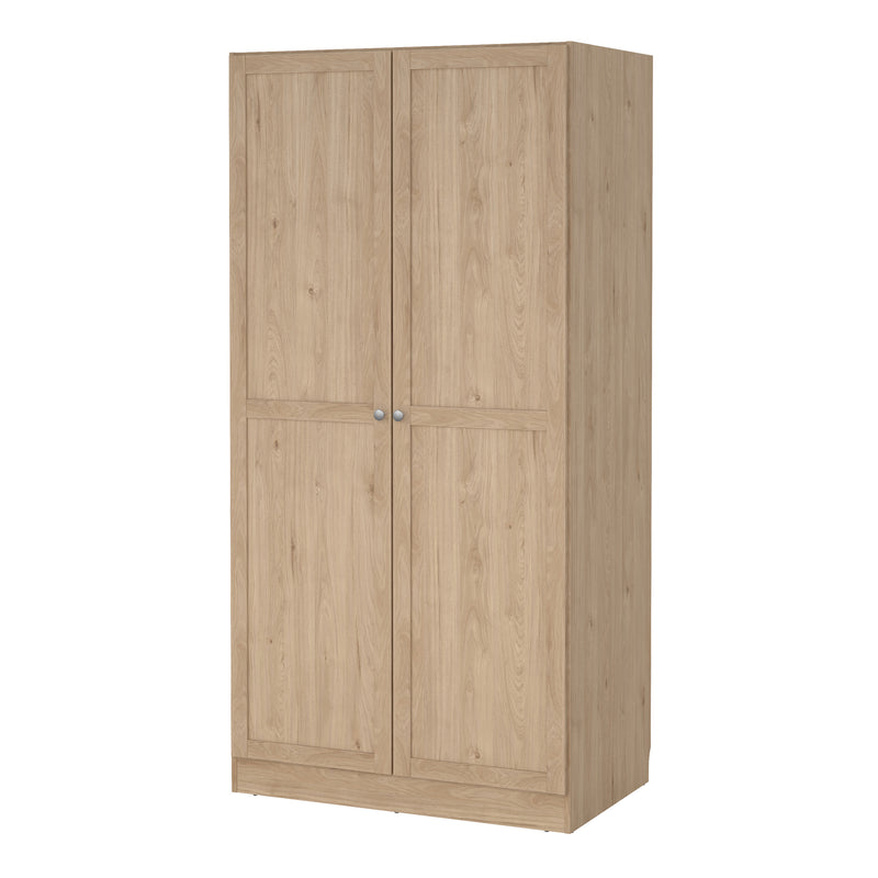 Brande Wardrobe with 2 Frame Doors in Jackson Hickory — detail view