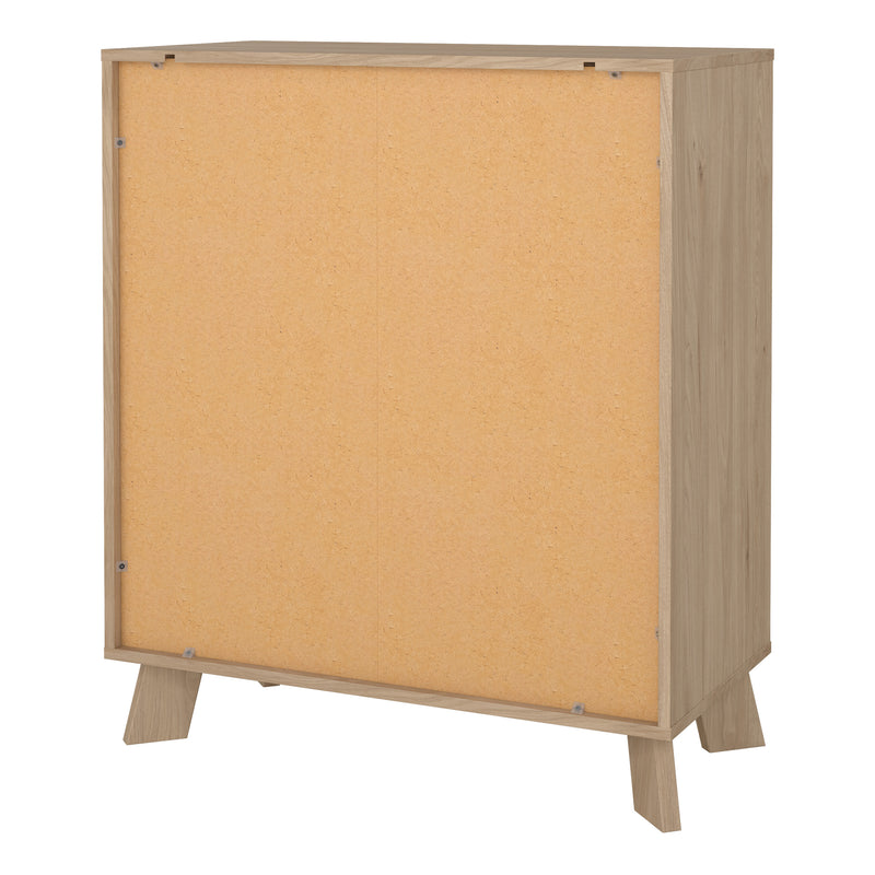 Ikast Chest 3 Drawers in Jackson Hickory and White — lifestyle setting
