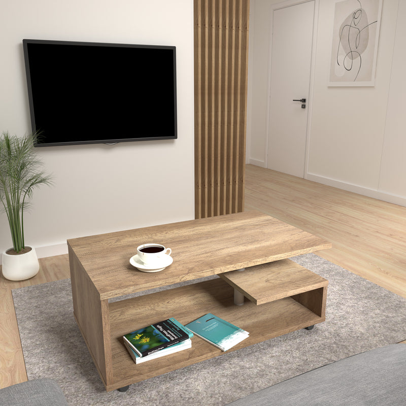 Bailey Coffee Table in Antique Oak — detail view