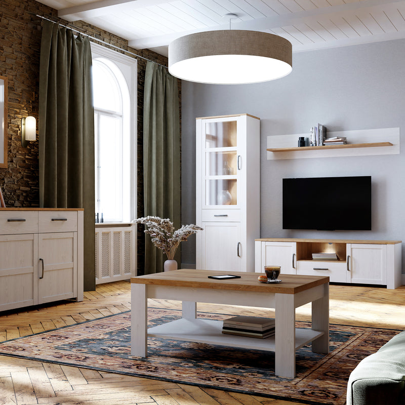 Bohol Coffee Table in Riviera Oak/White — view