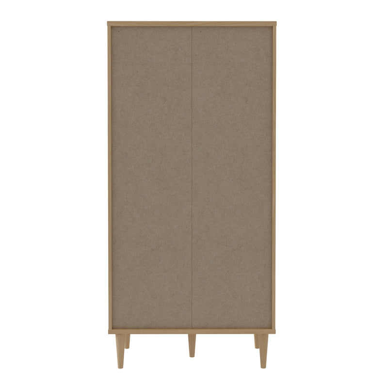 Calasetta 2 Door Display Cabinet in Rattan — alternative angle