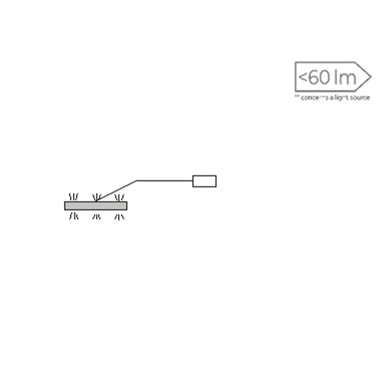 Up and Down LED Cabinet Lighting for Glass Shelves — side angle