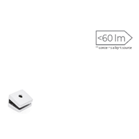 Cabinet Light One Point illumination for 15,18,22 mm Shelves — side angle
