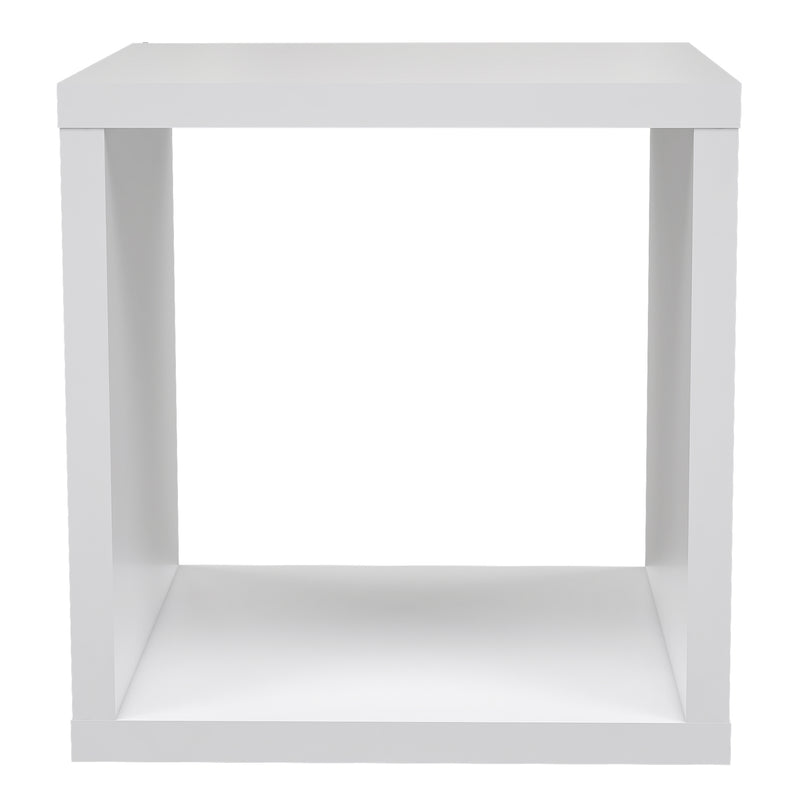 Mauro Singular Storage Unit in Matt White — side angle