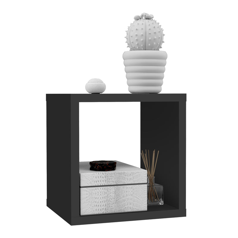 Mauro 1 Shelf Storage Unit in Matt White — alternative angle