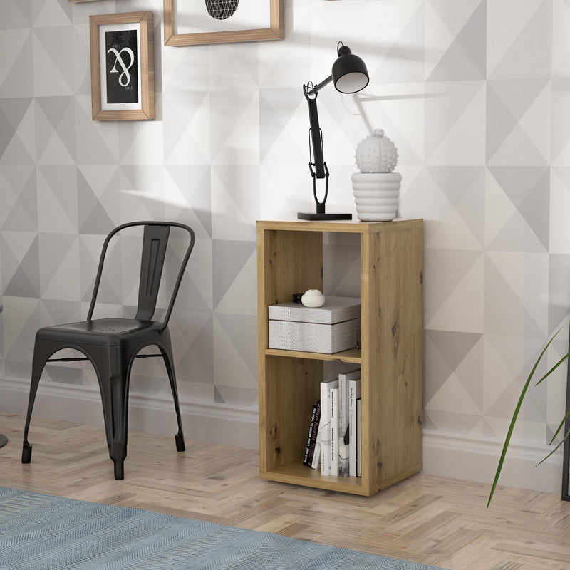 Mauro 1 Shelf Storage Unit in Artisan Oak — detail view