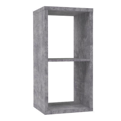 Mauro 1 Shelf Storage Unit in Concrete Grey — front view