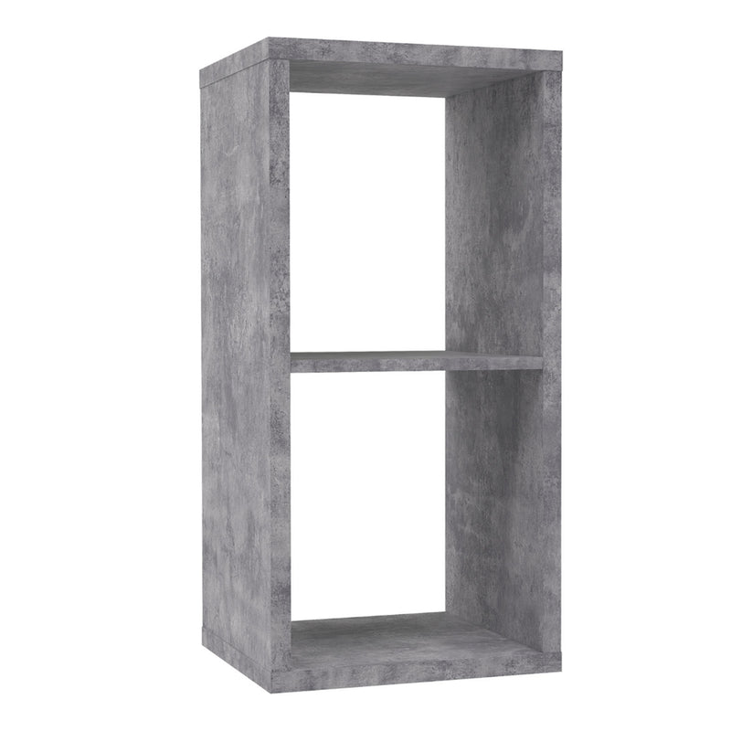 Mauro 1 Shelf Storage Unit in Concrete Grey — front view