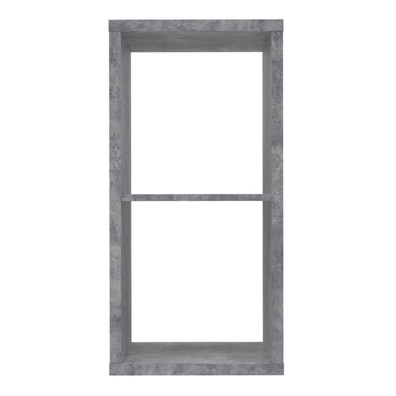 Mauro 1 Shelf Storage Unit in Concrete Grey — side angle