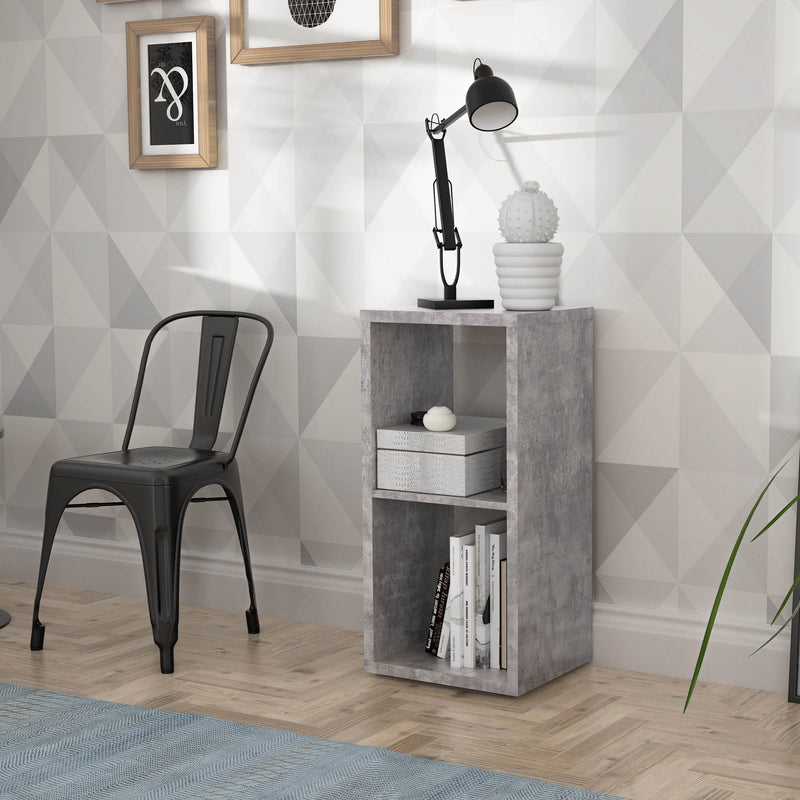 Mauro 1 Shelf Storage Unit in Concrete Grey — alternative angle