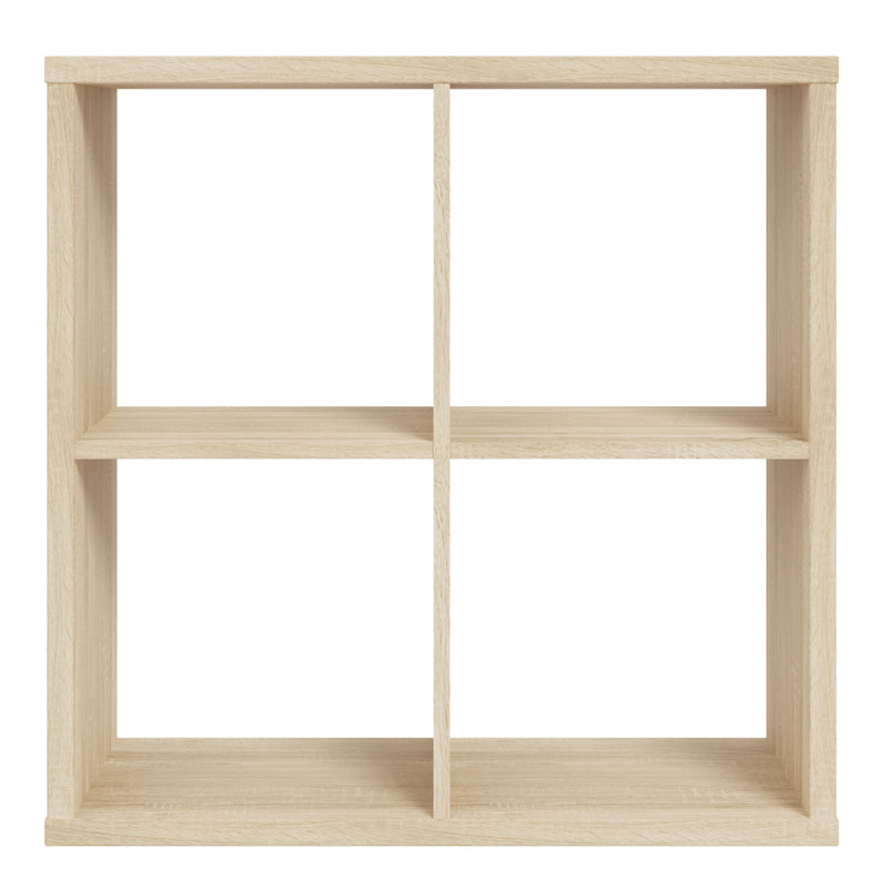 Mauro 2x2 Storage Unit in Sonoma Oak — side angle