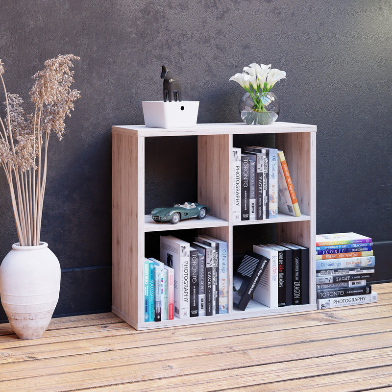 Mauro 2x2 Storage Unit in Sand Oak — view 3l