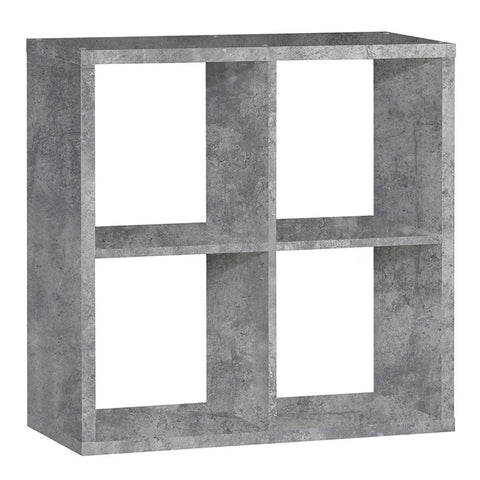 Mauro 2x2 Storage Unit in Concrete Grey — front view