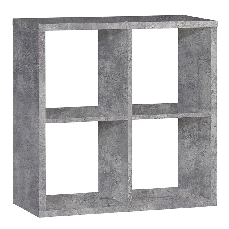 Mauro 2x2 Storage Unit in Concrete Grey — front view