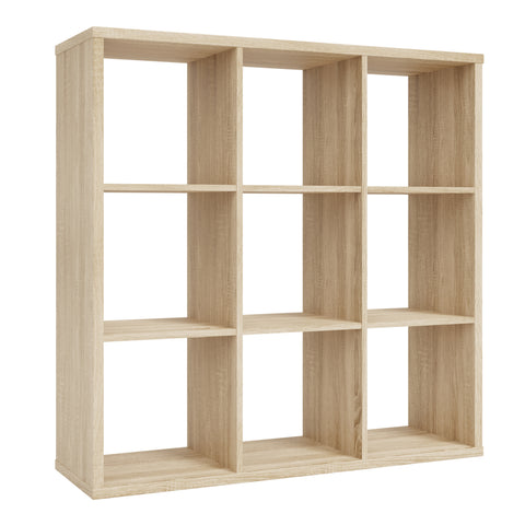 Mauro 3x3 Storage Unit in Sonoma Oak — front view