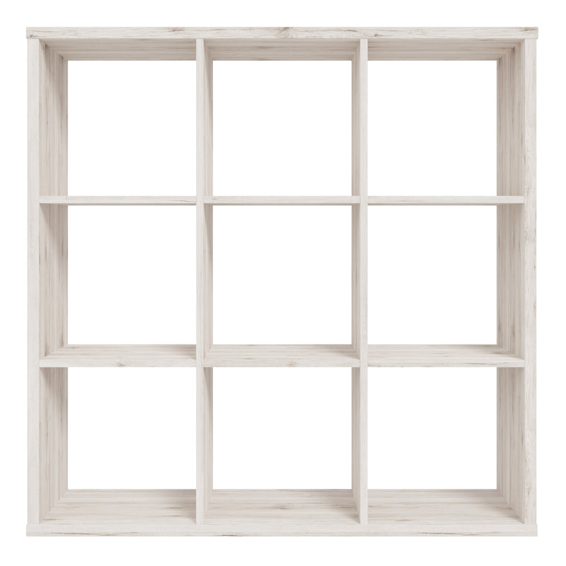 Mauro 3x3 Storage Unit in Sand Oak — side angle