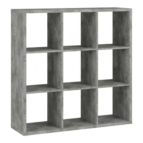 Mauro 3x3 Storage Unit in Concrete Grey — front view
