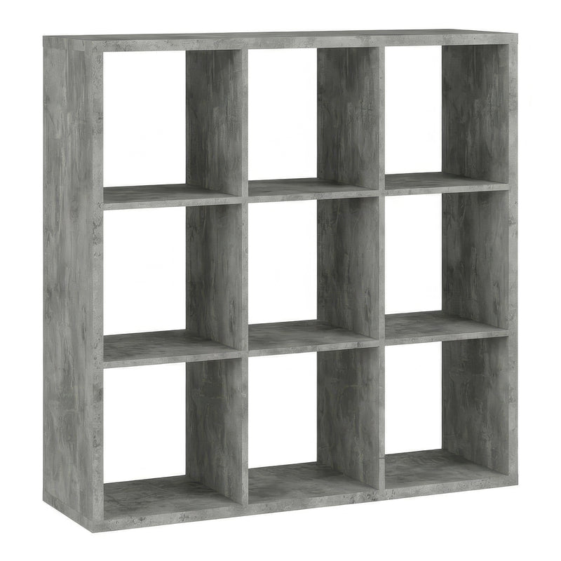 Mauro 3x3 Storage Unit in Concrete Grey — front view
