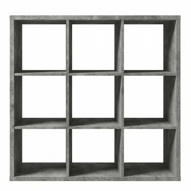 Mauro 3x3 Storage Unit in Concrete Grey — side angle