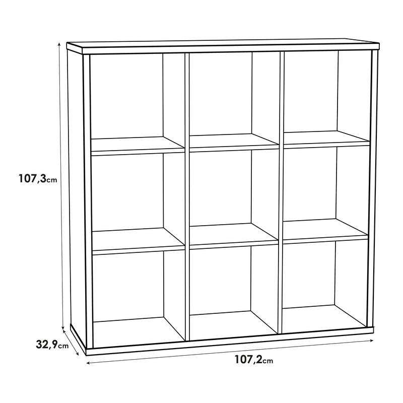 Mauro 3x3 Storage Unit in Concrete Grey — alternative angle