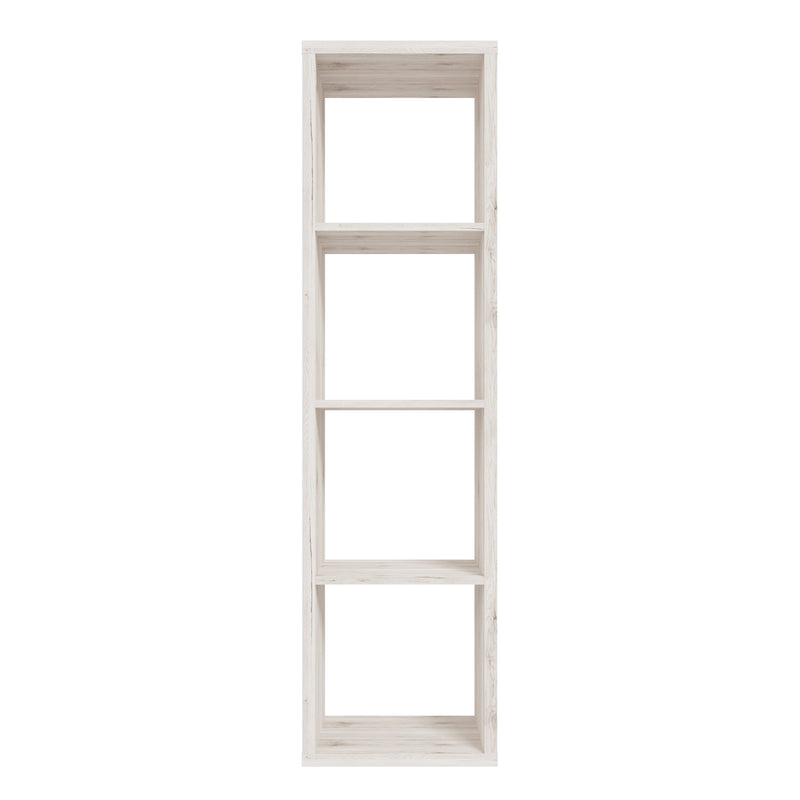 Mauro 3 Shelves Storage Unit in Sand Oak — side angle