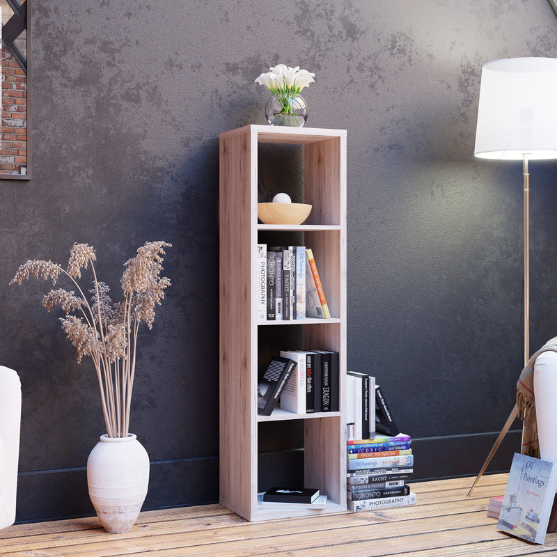 Mauro 3 Shelves Storage Unit in Sand Oak — view 3l