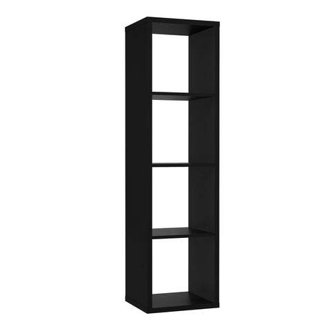 Mauro 3 Shelves Storage Unit in Matt Black — front view