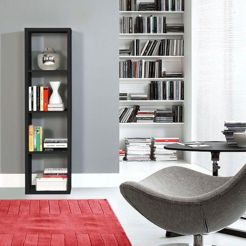 Mauro 3 Shelves Storage Unit in Matt Black — detail view