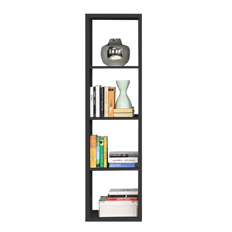 Mauro 3 Shelves Storage Unit in Matt Black — alternative angle