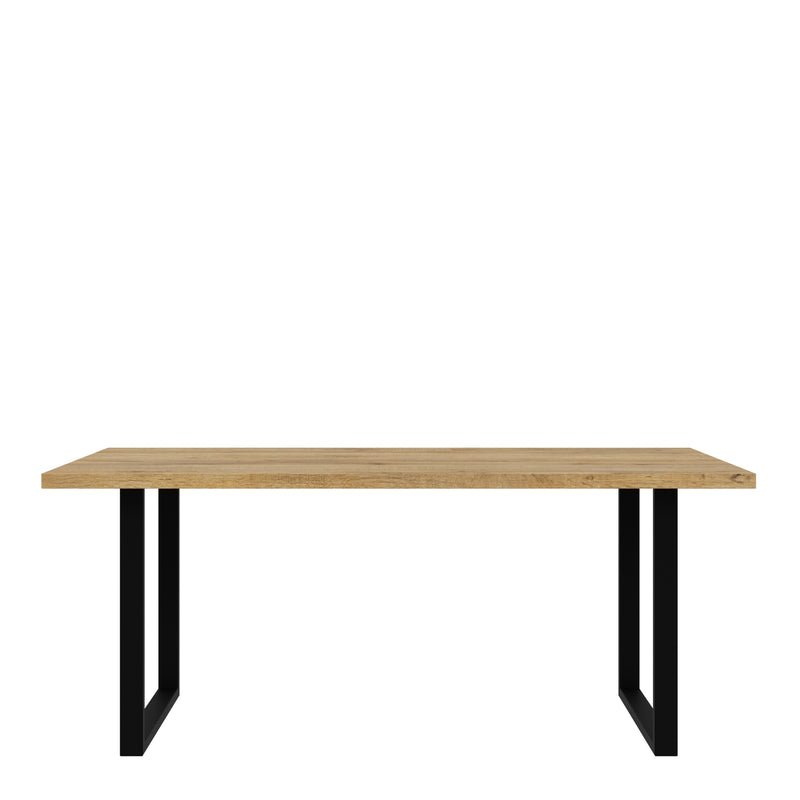 Nikomedes Dining Table in Bartex Oak 180x90cm — side angle