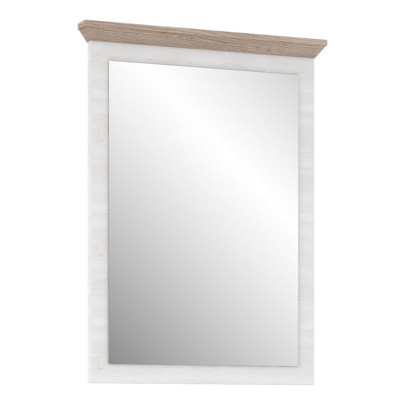 Illopa Mirror in Oak Nelson/Snowy Oak — front view