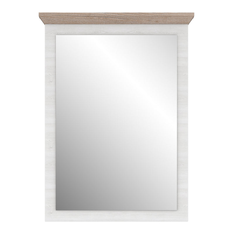 Illopa Mirror in Oak Nelson/Snowy Oak — side angle