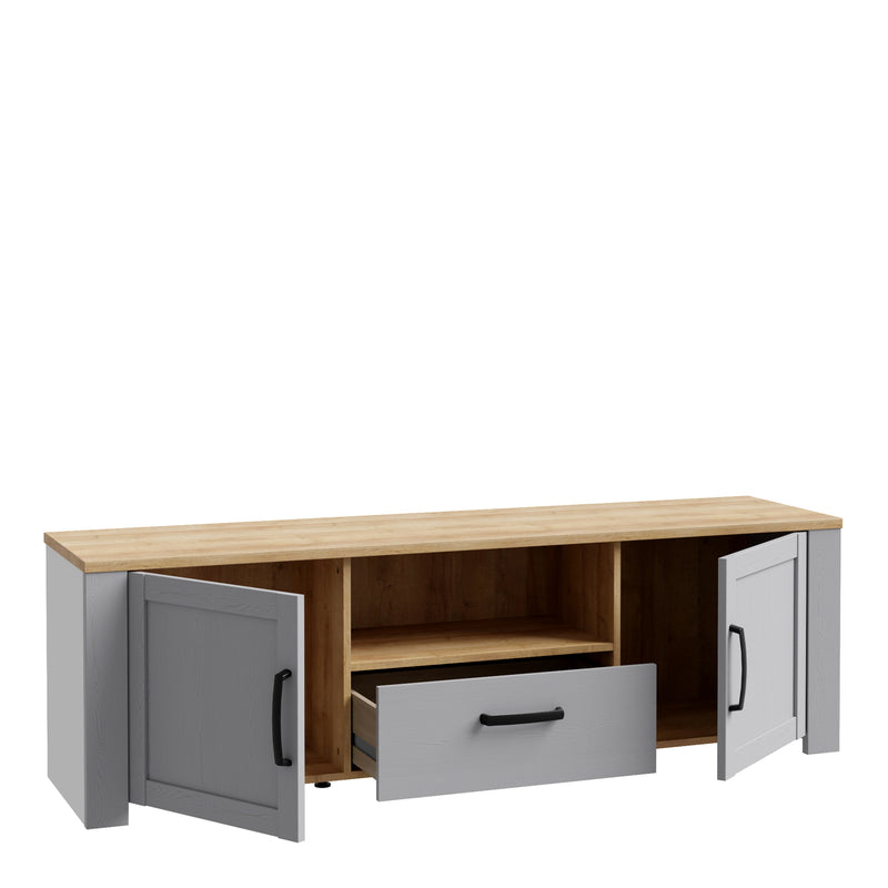 Bohol TV Unit Inc. LED Light in Riviera Oak/Grey Oak — detail view