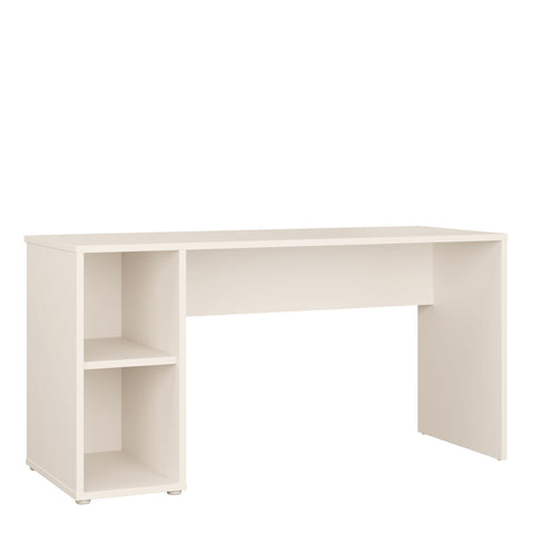 Alice Springs Desk with Open Shelf Storage in Sand — front view