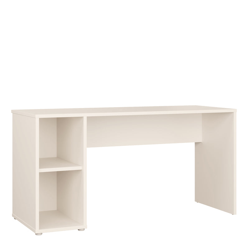 Alice Springs Desk with Open Shelf Storage in Sand — front view