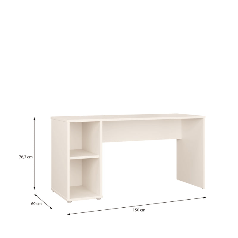 Alice Springs Desk with Open Shelf Storage in Sand — alternative angle