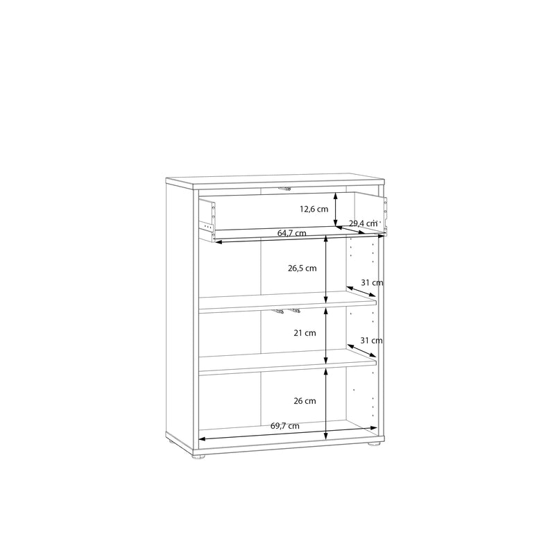 Alice Springs Shoe Cabinet with 2 Doors Push — view 11
