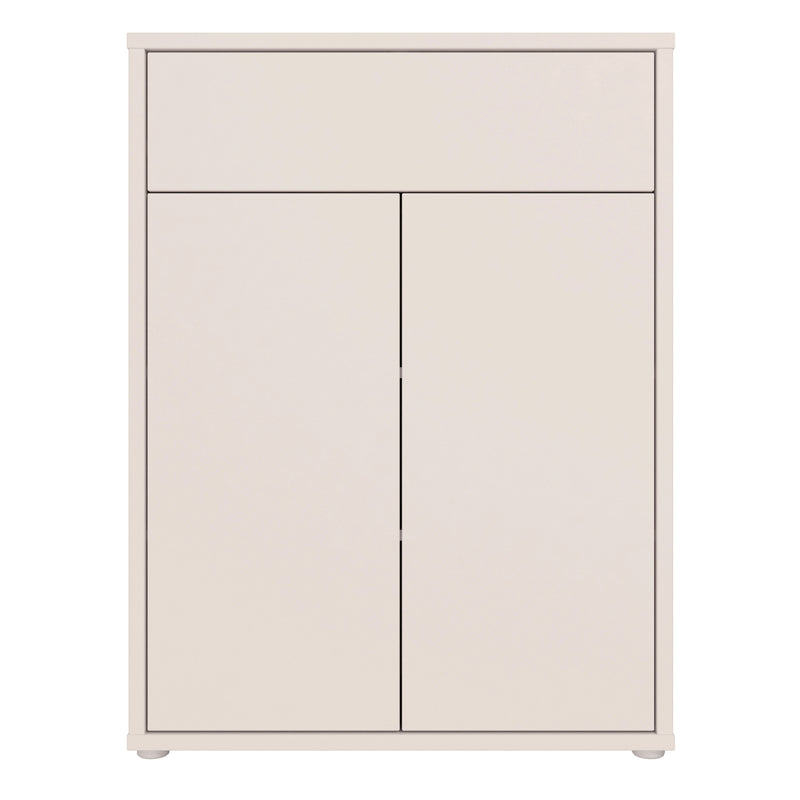 Alice Springs Compact Shoe Cabinet with 2 Doors Push — side angle