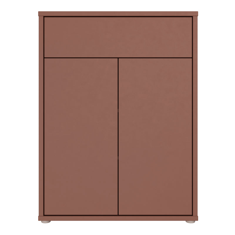 Alice Springs Compact Shoe Cabinet with 2 Doors Push — side angle