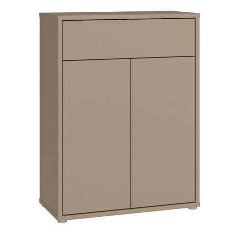 Alice Springs Compact Shoe Cabinet with 2 Doors Push — front view