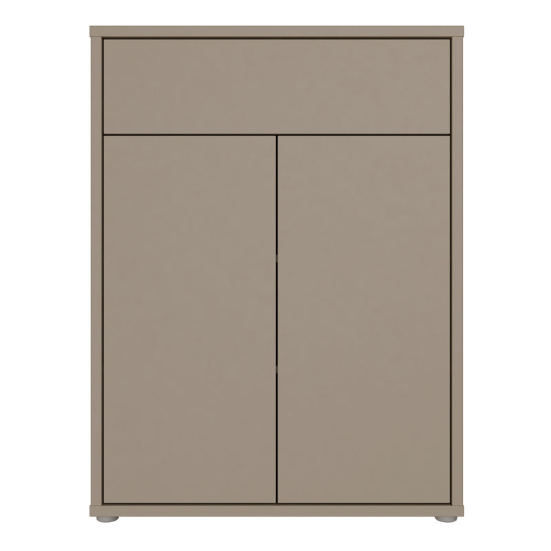 Alice Springs Compact Shoe Cabinet with 2 Doors Push — side angle