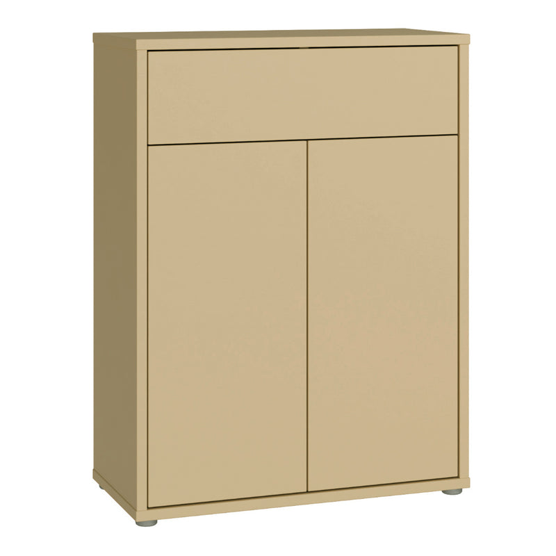 Alice Springs Compact Shoe Cabinet with 2 Doors Push — front view