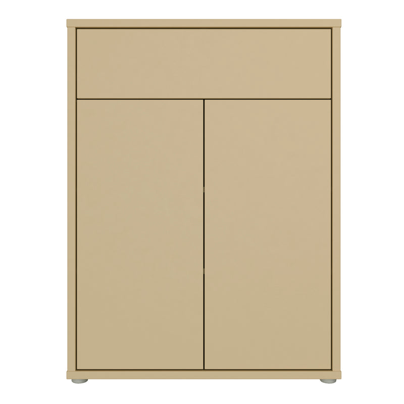 Alice Springs Compact Shoe Cabinet with 2 Doors Push — side angle