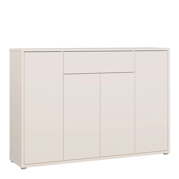 Alice Springs Shoe Cabinet with 4 Doors Push-to-Open & 1 Drawer Push-to-Open in Sand