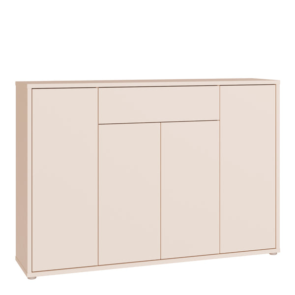 Alice Springs Sideboard with 4 Doors Push-to-Open & 1 Centralised Drawer Push-to-Open in Sand